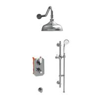 Regendoucheset Best Design Liberty Nostalgische Inbouw Thermostatische Chroom - thumbnail