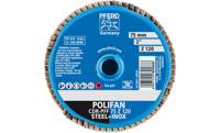 PFERD TOOLS 42719712 CD PFF 75 Z 120 Lamellenschijf Diameter 75 mm Korrelgrootte (num) 120 Legering op kobaltbasis, Brons, Titanium, Koper, Messing, RVS, - thumbnail