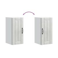 Keukenwandkast Lucca bewerkt hout betongrijs - thumbnail