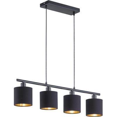 Mat Zwarte LED Hanglamp met E14 Fitting - Rechthoekig Aluminium