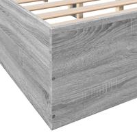 Bedframe bewerkt hout grijs sonoma eikenkleurig 120x190 cm - thumbnail
