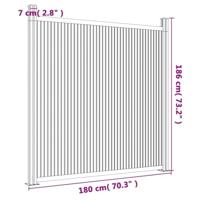 Schuttingpaneel 180x186 cm HKC grijs - thumbnail