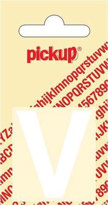 Plakletter Helvetica 40 mm Sticker witte letter v Pickup - Pickup