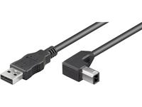 USB 2.0 kabel A stekker op B hoekstekker 2,0 m - thumbnail