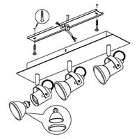 Eglo Led plafondspot Tukon 3 3-lichts led nikkel mat 94146 - thumbnail