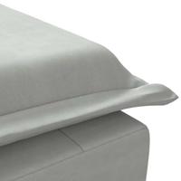 Massage chaise longue met bolster fluweel lichtgrijs - thumbnail