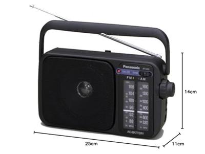 Transistorradio Panasonic RF-2400D Zwart