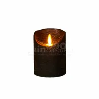 LED Kaars Wax Zwart 10cm - thumbnail