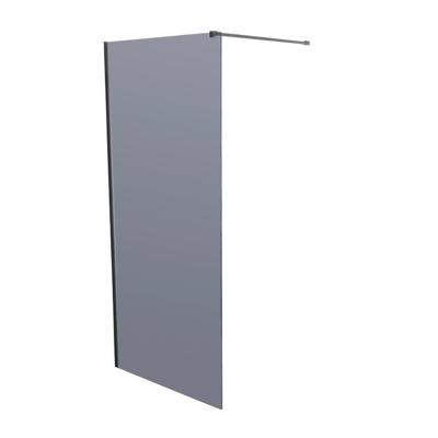 Wiesbaden Slim inloopdouche met mat zwart profiel en stabilisatiestang 90x200cm 8mm rookglas sw203911/sw295904 Wiesbaden Slim inloopdouche met mat zwart profiel en stabilisatiestang 90x200cm 8mm rookglas sw203911/sw295904