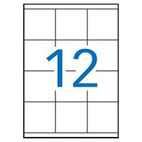 Apli witte etiketten ft 70 x 67,7 mm (b x h), 1.200 stuks, 12 per blad (1290) - thumbnail
