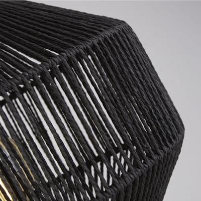 Searchlight Zwarte schemerlampWicker - EU11202-1BK