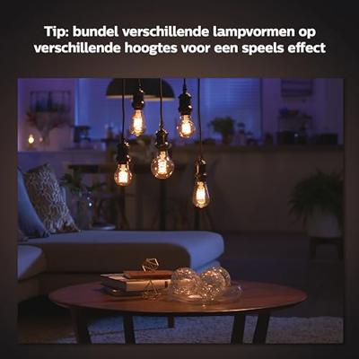 Philips Hue White 1-pack ST64 E27 Edison met zichtbare gloeidraad