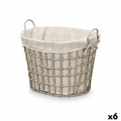 Mand Kipit HX30562 Grijs Polyester Stof Polypropyleen Ijzer Plastic 50 % katoen 51 x 41 x 41 cm 55,6 x 42,5 x 40 cm (6 Stuks)