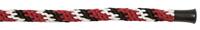 Halstertouw mustang karabijn haak roodzwartwit - thumbnail