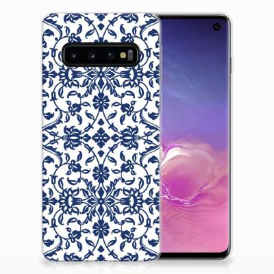 Samsung Galaxy S10 | TPU Case | Flower Blue