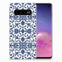 Samsung Galaxy S10 | TPU Case | Flower Blue - thumbnail