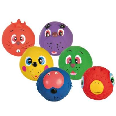 TRIXIE LATEX FACE BAL MET GELUID ASSORTI 6X6X6 CM 12 ST