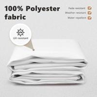 VidaXL Zonnescherm vervangingen wit 1000 x 160 cm polyester canvas - thumbnail