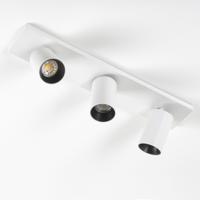 Mila 3 Opbouwspot Wit/Zwart met Smart RGB LED - thumbnail
