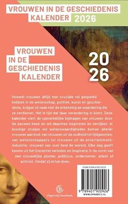 Vrouwen in de geschiedenis scheurkalender ** 2026