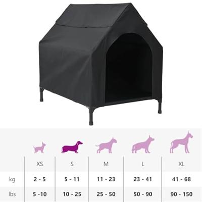 VidaXL Huis voor huisdieren zwart 110 x 75 x 90 cm staal