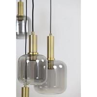 Light & Living Hanglamp 'Lekar' 5-Lamps, kleur Antiek Brons/Smoke - thumbnail