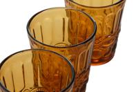 Glazenset Home ESPRIT Amber Kristal Met reliëf 240 ml (6 Stuks) - thumbnail