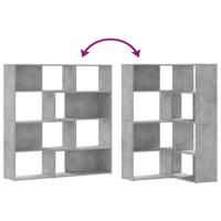 Boekenkast 4-laags hoek 85x85x140 cm bewerkt hout betongrijs - thumbnail