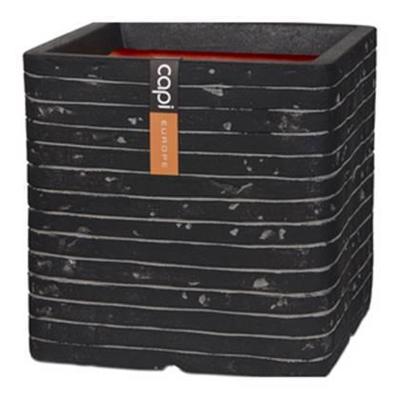 Capi plantenbak nature row vierkant 30x30 cm antraciet krwz902