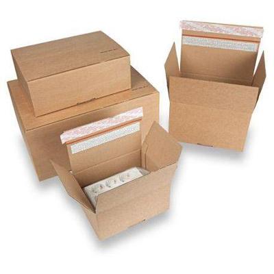 Verzenddoos, boekwikkel met plakstrip, bruin, ft 230 x 160 x 80 mm