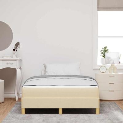 Boxspring bed Crème en bruin 120 x 200 cm
