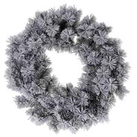 Kerstkrans - groen met sneeuw - 50 cm - thumbnail