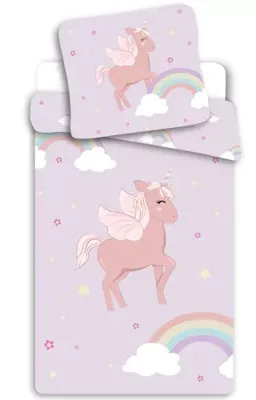 Unicorn Dekbedovertrek Rainbow - Eenpersoons - 140 x 200 cm - Katoen Unicorn Dekbedovertrek Rainbow - Eenpersoons - 140 x 200 cm - Katoen