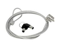 mobilis Veiligheidskabel Basic Security Lock Key - staal - levering met 2 sleutels - lengte: 1,8 m - diameter: 3,5 mm - grijs - thumbnail