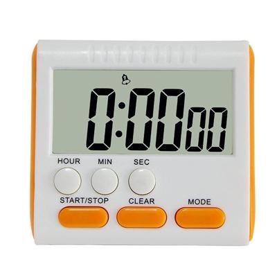 Keuken timer 24 uur digitale wekker LCD-scherm magnetische backing voor koken bakken (oranje)