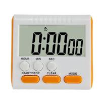Keuken timer 24 uur digitale wekker LCD-scherm magnetische backing voor koken bakken (oranje) - thumbnail