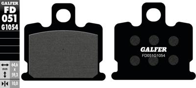 GALFER remblokken "fd051" brake pad fd051 g1054 organic