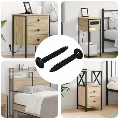 VidaXL Tapnagel 2 pcs zwart m4 x 28 mm staal