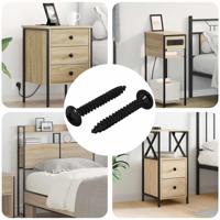 VidaXL Tapnagel 2 pcs zwart m4 x 28 mm staal - thumbnail