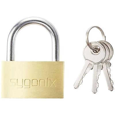 Sygonix SY-5045284 Hangslot 39.8 mm Deels gelijksluitend Goud-geel Sleutelslot
