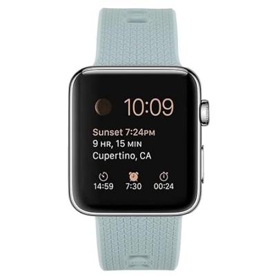 Siliconen bandje met motief - Emerald Green - Geschikt voor Apple Watch 38mm / 40mm / 41mm / 42mm