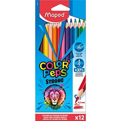 Maped kleurpotlood Color&apos;Peps Strong, 12 potloden in een kartonnen etui