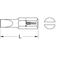 KS Tools 911.3309 Gleuf-bit 9 mm S2-staal Vernikkeld C 6.3 1 stuk(s) - thumbnail