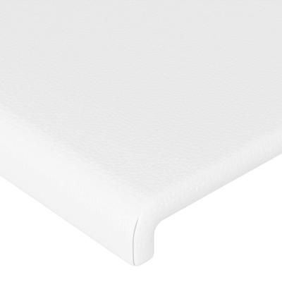 Hoofdbord LED 90x5x78/88 cm kunstleer wit - thumbnail