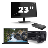 Dell Vostro 14 5410 - Intel Core i5-11e Generatie - 14 inch - 16GB RAM - 256GB SSD - Windows 11 + 1x 23 inch Monitor - thumbnail