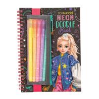 TOPModel neon Doodle kleurboek met neon stiften - thumbnail
