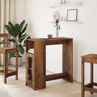 Bartafel met rekken 101x40x103,5 cm bewerkt hout oud houtkleur - thumbnail