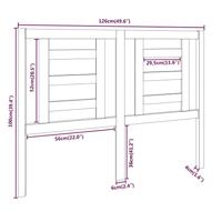 Hoofdbord 126x4x100 cm massief grenenhout zwart - thumbnail