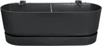 Elho greenville easy balcony 52 cm Living black - thumbnail