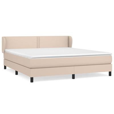 Boxspring met matras kunstleer cappuccinokleurig 180x200 cm - thumbnail